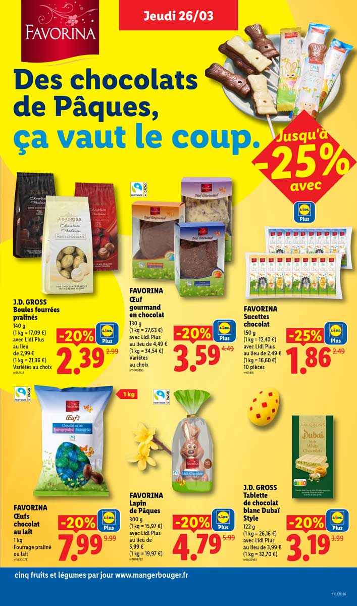 Catalogue Lidl Du 26 Mars Au 1er Avril 2026