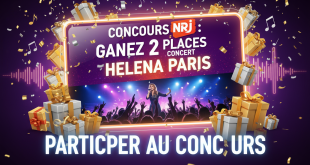 Concours NRJ : Gagnez 2 places concert Helena Paris