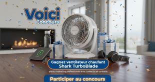 Concours Voici : Gagnez ventilateur chauffant Shark TurboBlade