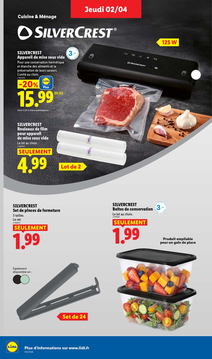 Catalogue Lidl Du 2 Au 8 Avril 2026