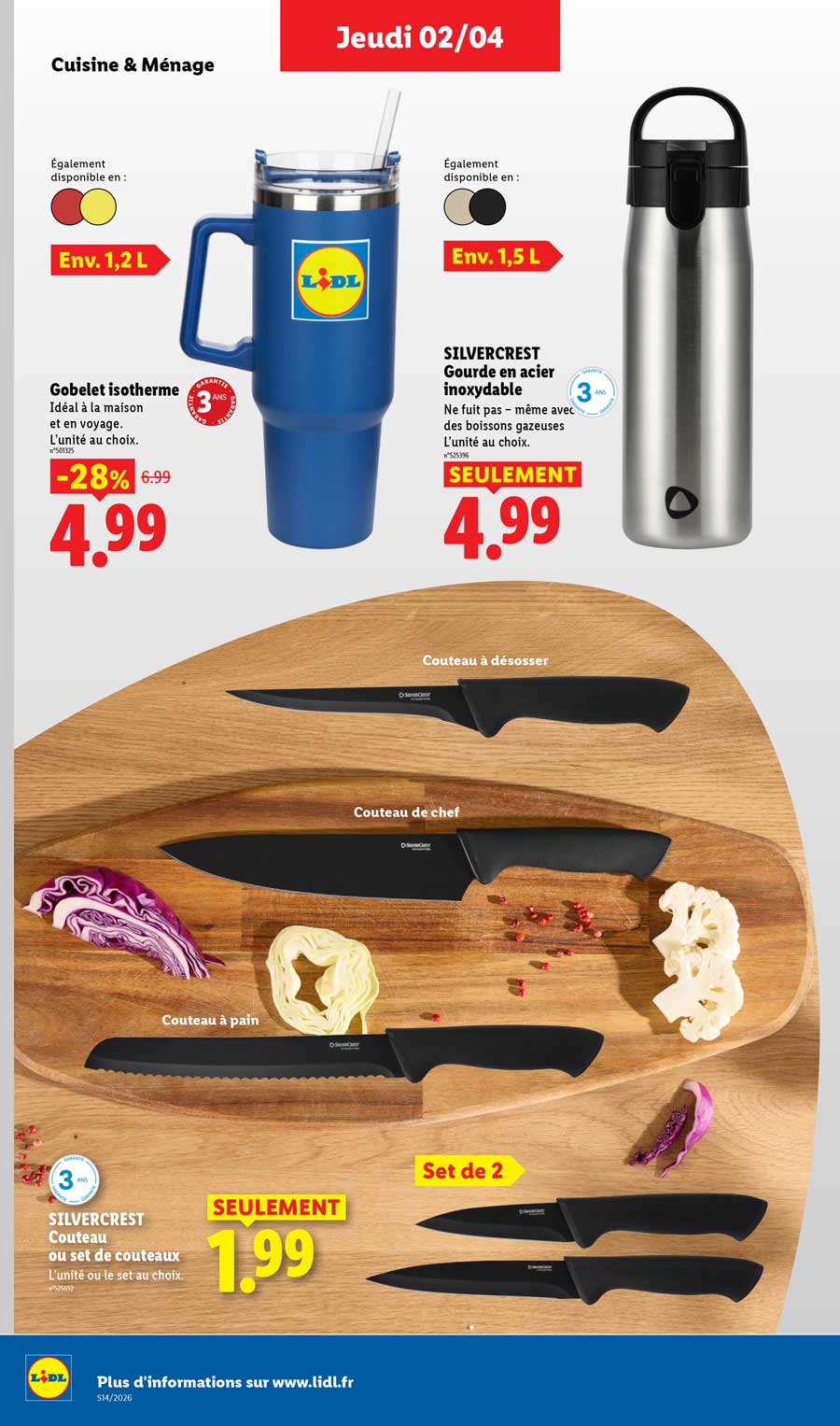 Catalogue Lidl Du 2 Au 8 Avril 2026