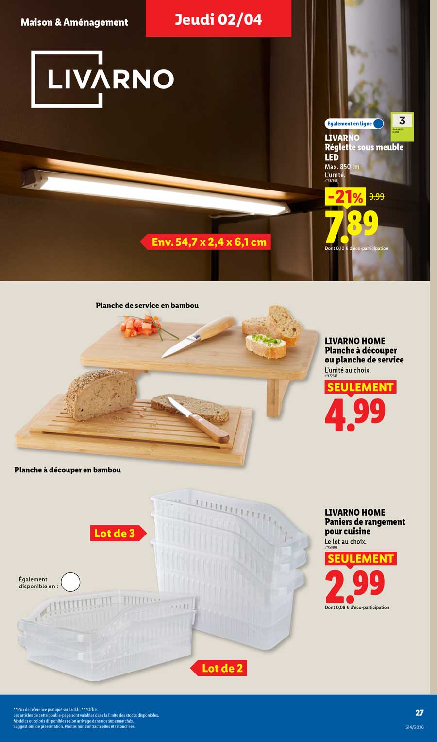 Catalogue Lidl Du 2 Au 8 Avril 2026