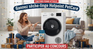 Concours Femme Actuelle : Gagnez sèche-linge Hotpoint PetCare