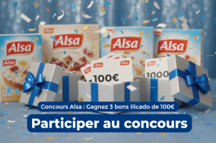Concours Alsa : Gagnez 3 bons Illicado de 100€