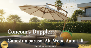 Concours Doppler : Gagnez un parasol Alu Wood Auto-Tilt