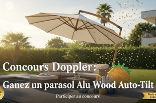 Concours Doppler : Gagnez un parasol Alu Wood Auto-Tilt