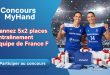 Concours MyHand : Gagnez 5x2 places entraînement Équipe de France F