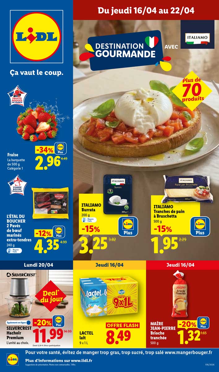 Catalogue Lidl du 16 au 22 avril 2026