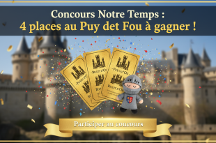 Concours Notre Temps : 4 places au Puy du Fou à gagner !