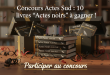 Concours Actes Sud : 10 livres "Actes noirs" à gagner !