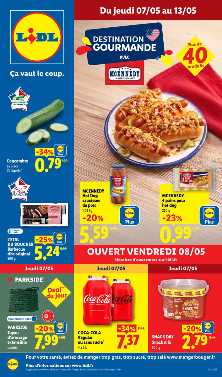Catalogue Lidl de la semaine du 7 Au 13 Mai 2026