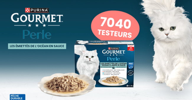Échantillons gratuits : 7040 Gourmet Perle Purina pour chats