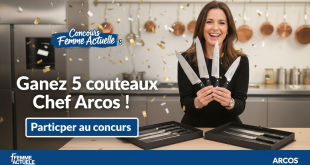 Concours Femme Actuelle : Gagnez 5 couteaux Chef Arcos !