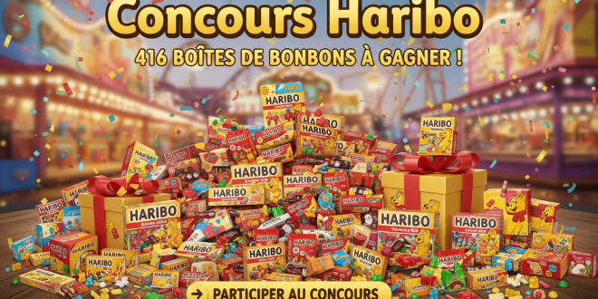 Concours Haribo : 416 boîtes de bonbons à gagner !