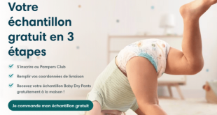 Échantillon gratuit Pampers : 2 couches Baby Dry offertes !