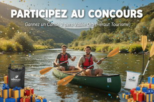 Concours : Canoë 2 pers Vallée Orb (Hérault Tourisme)