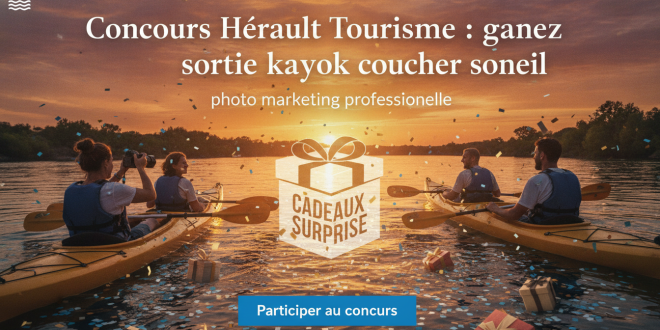 Concours Hérault Tourisme : gagnez sortie kayak coucher soleil