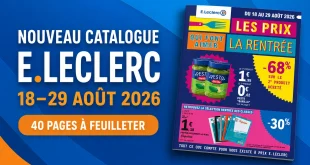 Catalogue E.Leclerc du 18 au 29 août 2026 – 40 pages à feuilleter