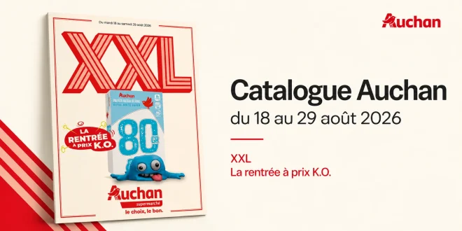 Catalogue Auchan du 18 au 29 août 2026 – 24 pages à feuilleter