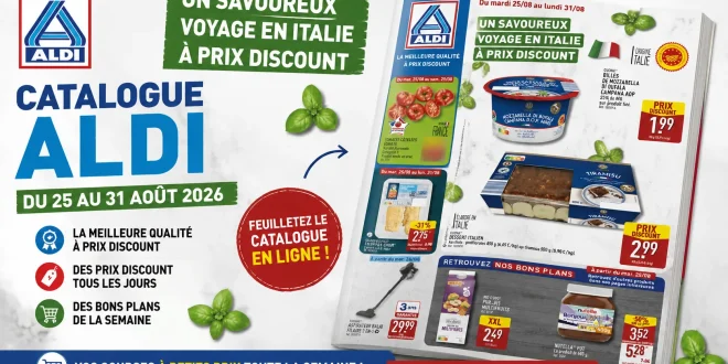 Catalogue Aldi du 25 au 31 août 2026 : spécial Italie