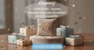 Concours Happinez : Gagnez Boucles d'oreilles Monéa Agapée