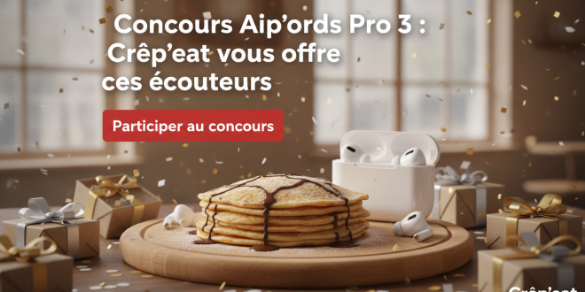 Concours AirPods Pro 3 : Crêp&rsquo;eat vous offre ces écouteurs