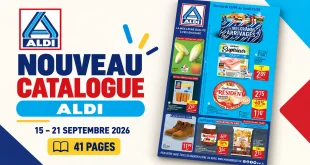 Catalogue Aldi du 15 au 21 septembre 2026 – 41 pages à feuilleter