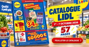 Catalogue Lidl du 1er au 7 octobre 2026 – 57 pages à feuilleter