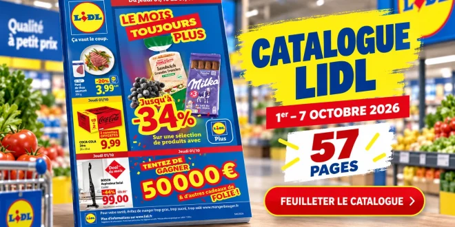 Catalogue Lidl du 1er au 7 octobre 2026 – 57 pages