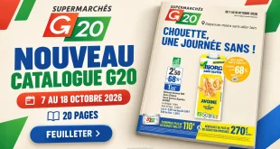 Catalogue G20 du 7 au 18 octobre 2026 – 20 pages à feuilleter