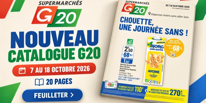 Catalogue G20 du 7 au 18 octobre 2026 – 20 pages à feuilleter