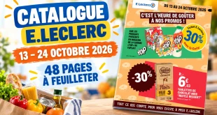 Catalogue E.Leclerc du 13 au 24 octobre 2026 – 48 pages à feuilleter